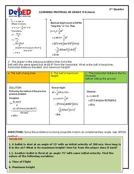 Image result for Projectile Motion Complementary Angles