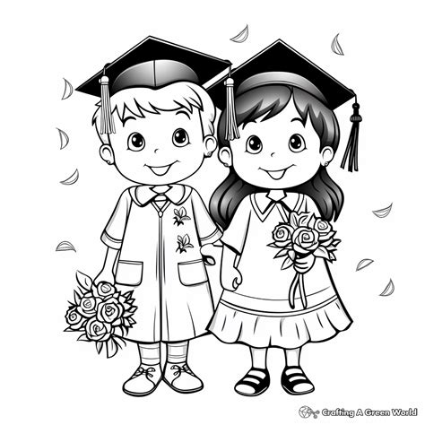 Kindergarten Graduation Coloring Pages Free