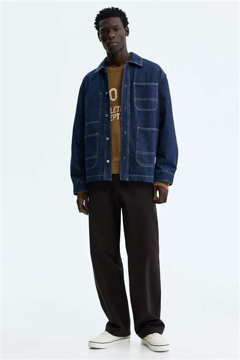 Men’s Dark denim blue Denim overshirt | H&M IN