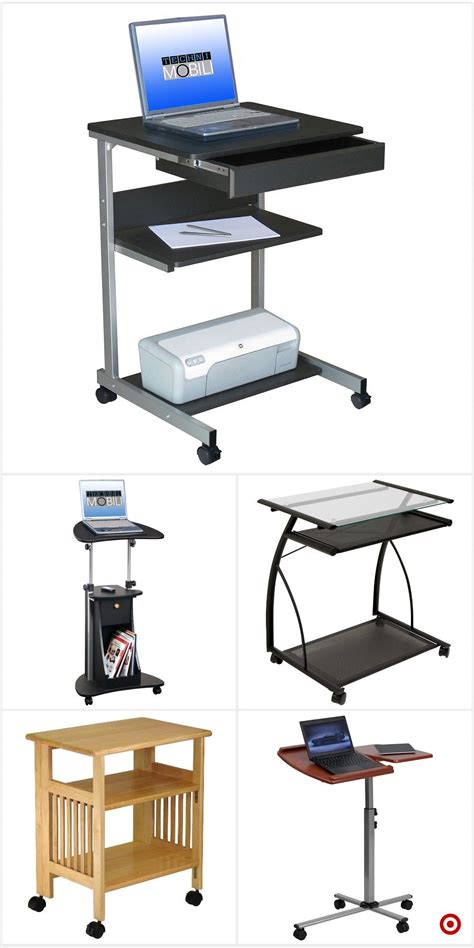 Computer Stand with Wheels for Stylish Office Setup