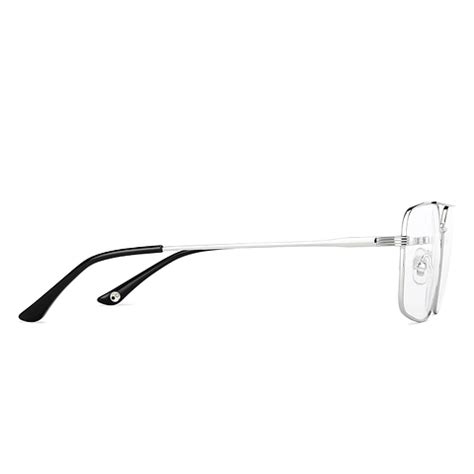 Buy Silver Black Full Rim Square John Jacobs Supreme Steel JJ E13552-C1 ...