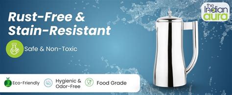 The Indian Aura Stainless Steel Dolphin Water Jug 1.9 Litre|Daily Use ...