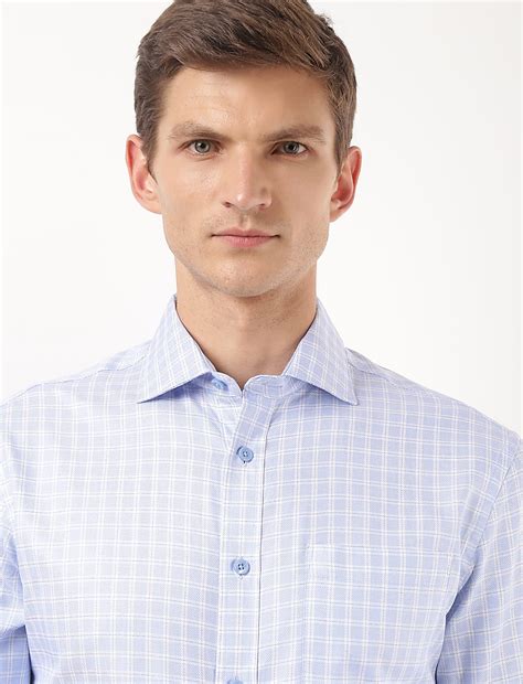 Buy Pure Cotton Checked Spread Collar Shirt at Marks & Spencer