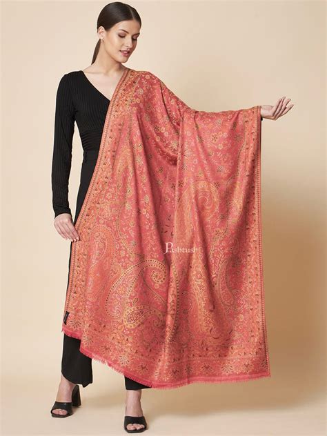Pashtush Womens Faux Pashmina Shawl, Rich Jamawar Paisely Design, Morn ...