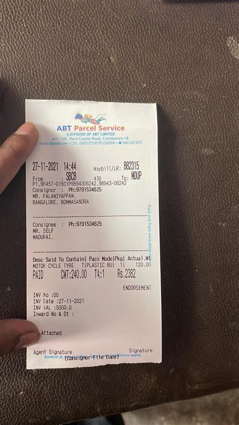 Abt Parcel Service — Vehicle received in damaged condition