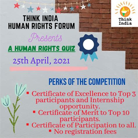 A HUMAN RIGHTS QUIZ BY THINK INDIA HUMAN RIGHTS FORUM : REGISTER NOW ...