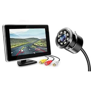 Fabtec 5 Inch Dashboard TFT LCD Screen Rear View Monitor with 8 LED ...