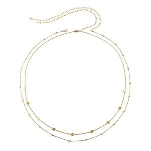 Aaishwarya Set Of 2, Gold-Toned Dual Strand Waist Chain For Women and ...