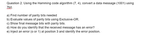 Image result for Hamming Code Algorithm