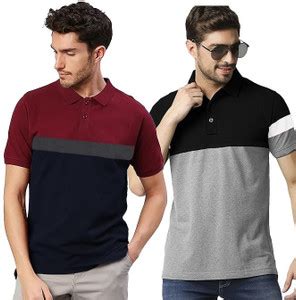 Leotude Colorblock Men Polo Neck Multicolor T-Shirt - Buy Leotude ...