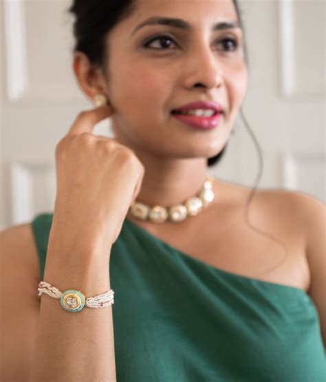 Feroz Polki Gold Bracelet - R Narayan Jewellers | R Narayan Jewellers