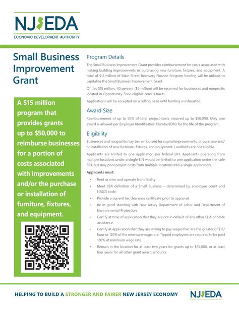 NJEDA - Small Business Improvement Grant | Essex County Small Business ...