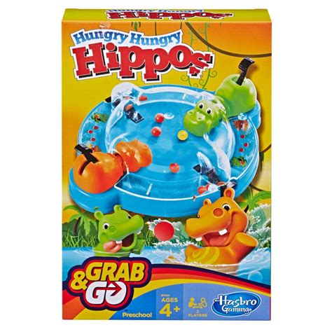 Buy Hasbro Gaming Elefun & Friends Hungry Hungry Hippos Grab & Go Game ...