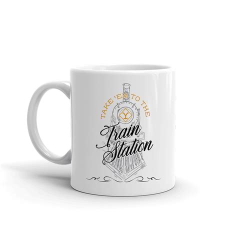 Yellowstone Take 'Em To The Train Station White Mug – Paramount Shop