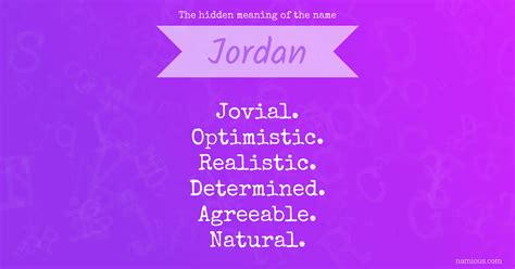 The hidden meaning of the name Jordan | Namious