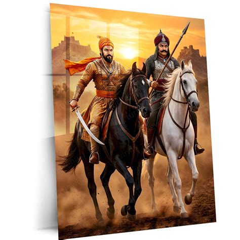 Chhatrapati Shivaji Maharaj & Maharana Pratap Metal Frame | ndian Valo ...