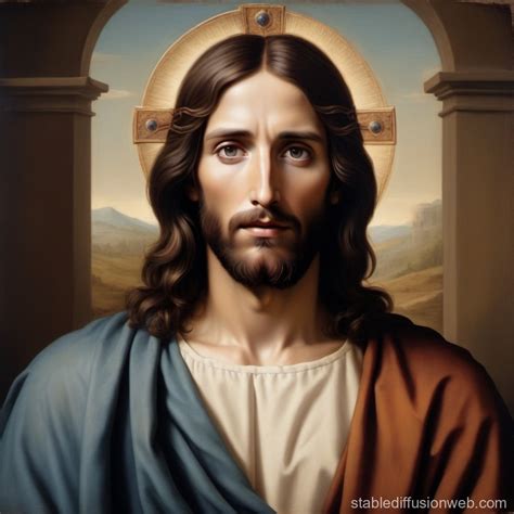 Jesus Christ Portrait in Italian Renaissance Style | Stable Diffusion ...