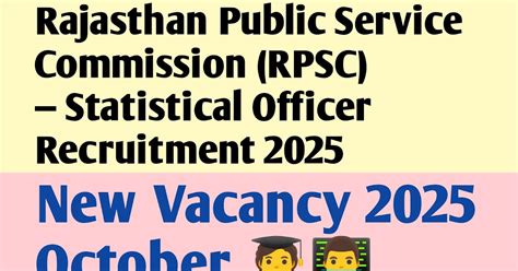 Rajasthan Public Service Commission (RPSC) — Statistical Officer ...