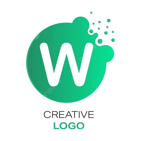 Vector Logo Design Featuring A Creative W Letter On A Circular Dot With Splashes Vector Template ...