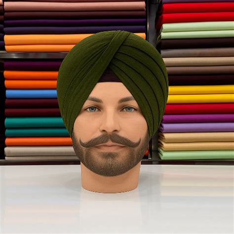 Sukki Mehndi Color Turban | Premium Quality | The Singh Store