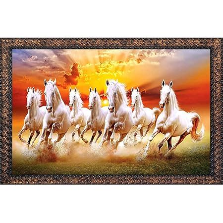 SAF 6546Q Seven running horses||vastu painting for home and office ...