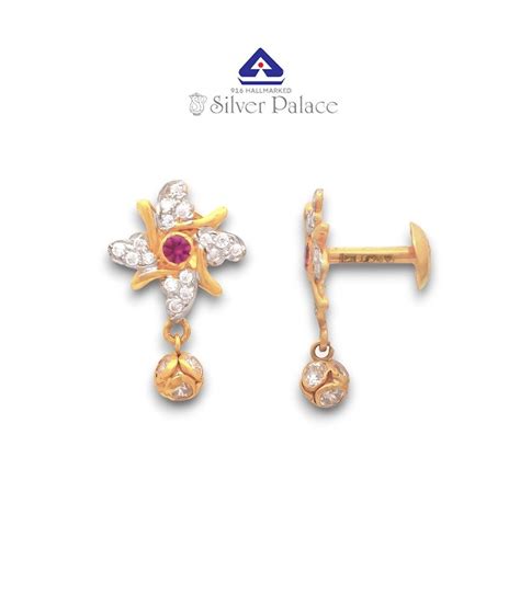 916 Gold With Kanche Collection Floral & Drop Design With Cz Stone ...