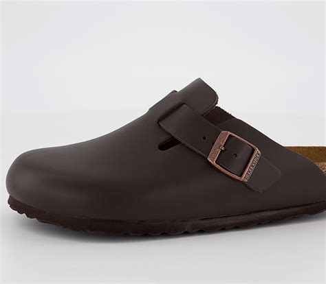BIRKENSTOCK Boston Clogs Dark Brown - Flat Shoes for Women