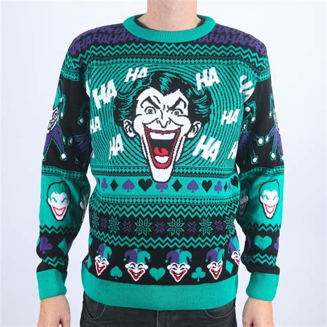 The Joker Ha-Ha-Happy Holidays Knitted Christmas Jumper Clothing - Zavvi UK