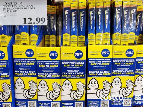 5334314 MICHELIN GUARDIAN HYBRID WIPER BLADES 14 to 28 12 99 - Costco ...