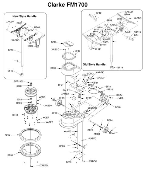 Clarke Floor Machine Parts Clarke (Alto) CFP PRO 17HD Parts, Diagrams,