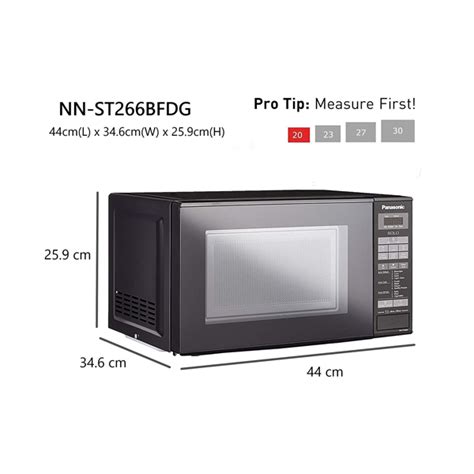Buy Panasonic 20L NN-ST266BFDG Solo Microwave Oven - Kitchen Appliances ...