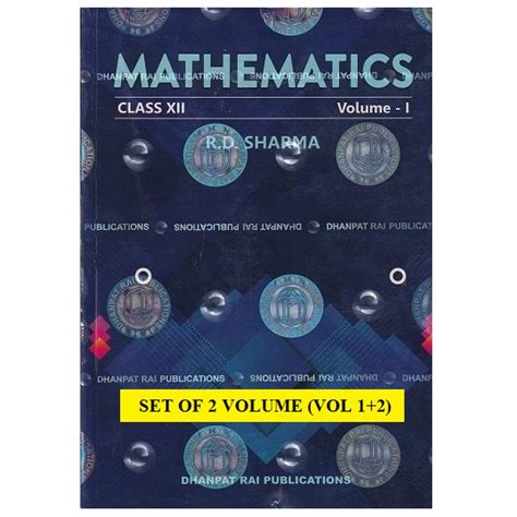 Mathematics for Class 12 Vol - 1 & 2 - CBSE | By R.D. Sharma | Dhanpat ...