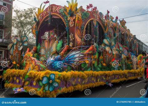 Elaborate Parade Float, Noahs Ark Reimagined With Vibrant Flowers And ...
