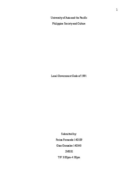 Image result for The Local Government Code