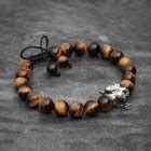 Mens Tiger Bracelet With Tigers Eye Beads