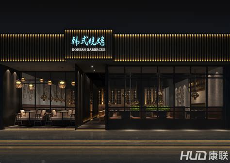 门面设计韩式料理店装修效果图 – 设计本装修效果图