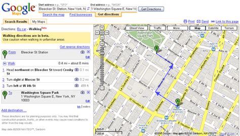 Google Maps Launches Walking Directions — SitePoint