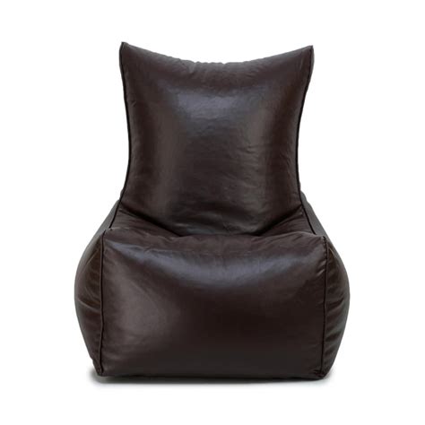 Buy Helios Petra Faux Leather Bean Bag Cover - Brown from Helios by ...
