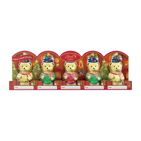 Lindt Mini TEDDY Bear Milk Chocolate Christmas Candy, 1.7 oz. 5-Pack ...