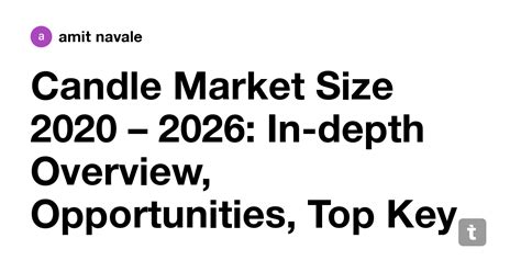 Candle Market Size 2020 – 2026: In-depth Overview, Opportunities, Top ...