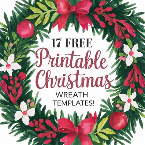 Free Printable Christmas Wreath: 10+ Festive Designs to Download & Decorate