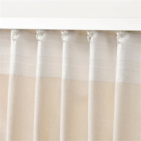 LENDA curtains with tie-backs, 1 pair, off-white/with heading tape ...