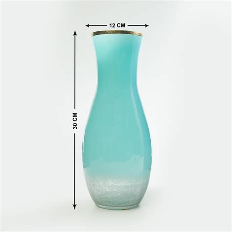Buy Hello Spring Glass Crackled Vase from Home Centre at just INR 1499.0