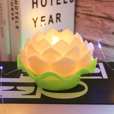 LED Moving Wick Lotus Flower Candle | Serene Illumination ...