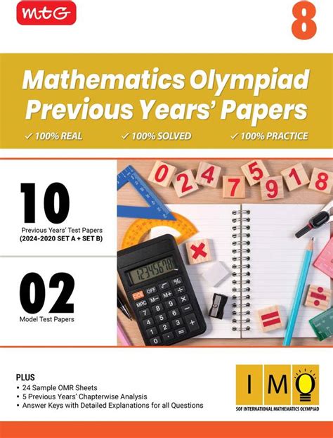 MTG Class-8 IMO Olympiad 10 Previous Years Papers Mathematics (2024 ...
