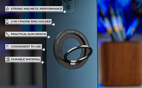 ZORBES® Magnetic Phone Ring Holder, 2-in-1 Phone Grip Holder Stand ...
