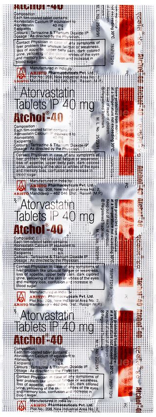Atchol 40 Tablet: Uses, Side Effects, Price & Substitutes
