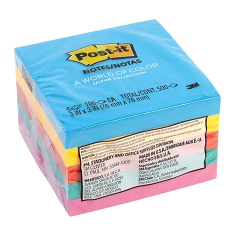3M Post-It Ultra Full Adhesive Notes Memo Cube only Repositionable ...