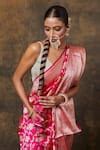 Buy Pink Silk Embroidery Flower Jaal Woven Saree With Running Blouse ...