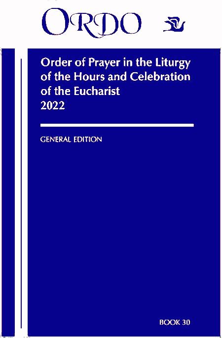 ORDO - General Edition - 2022 | 30-2022 | Annual Non-Regional Liturgy ...